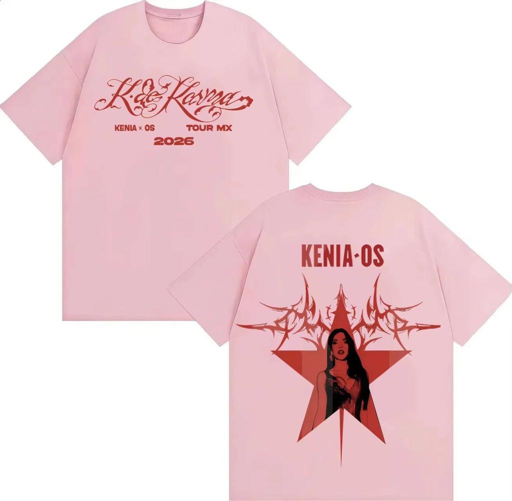 Singer Kenia Os 2026 New Album Merch Tshrits Men Women Hip Hop Tee Fans Casual Fashion Comfort Gothic Clothes Streetwear