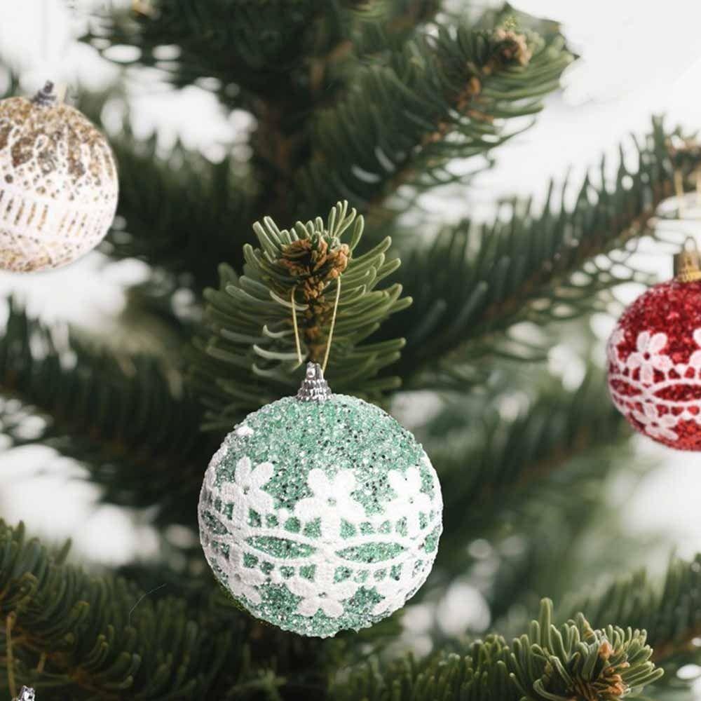 Shatterproof Christmas Baubles Glitter Christmas Tree Topper Xmas Tree Hanging Ball  Holiday Party