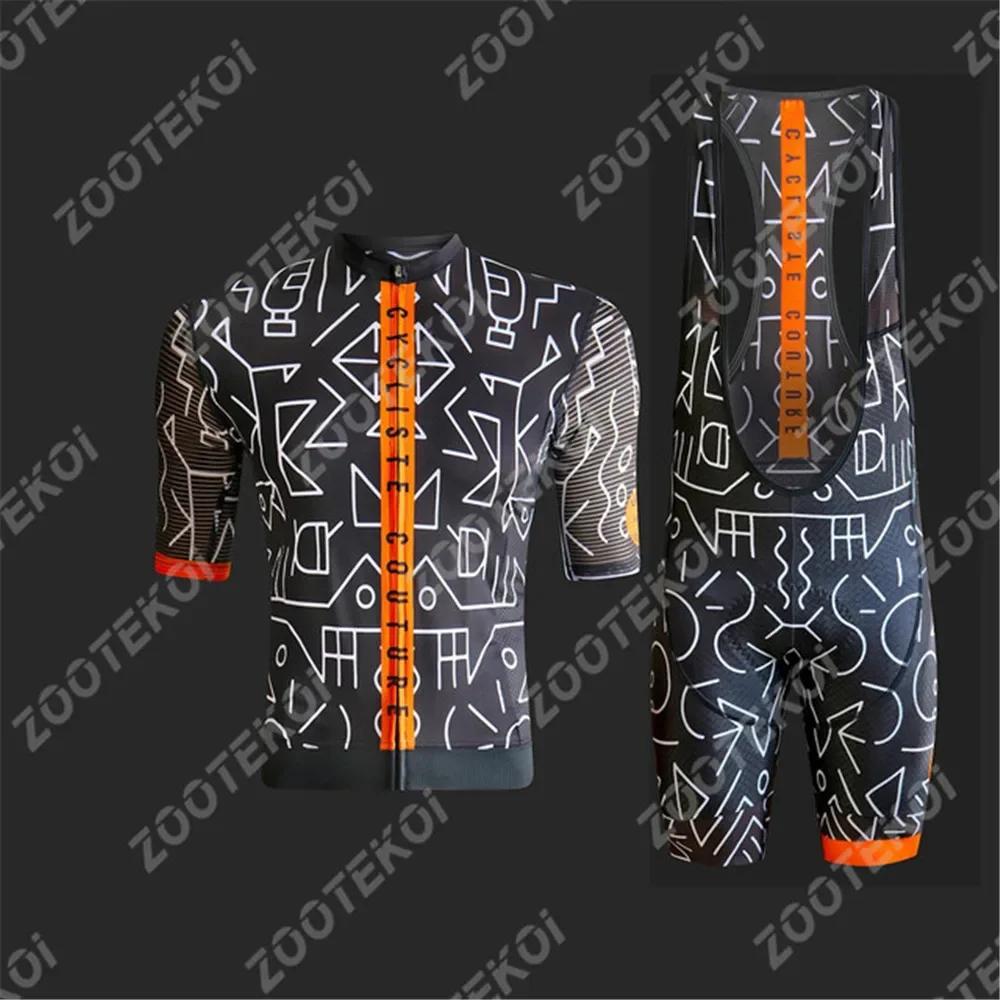 Chaise Pro Team Jersey Set Mens Cycling Clothing Short Sleeve Kit Race Riding Uniform Summer Road Bike Ropa Ciclismo Hombre
