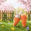 Plush Animal Plush Toy with Zipper Pouch Bag Pendant New Carrot Keychain  Gift for Kids Adults