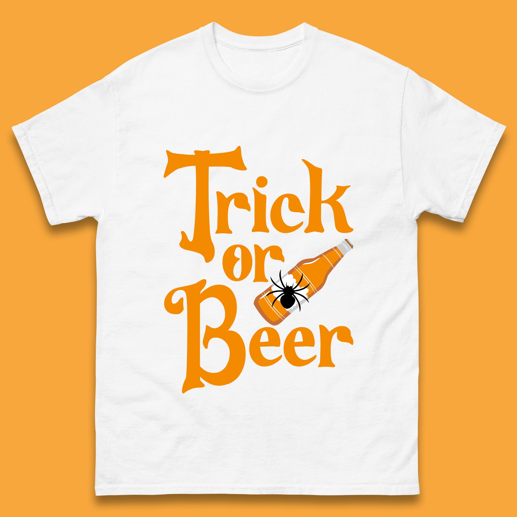 Trick Or Beer Halloween Drinking Beer Lover Drinker Halloween Party Mens Tee Top 2XL