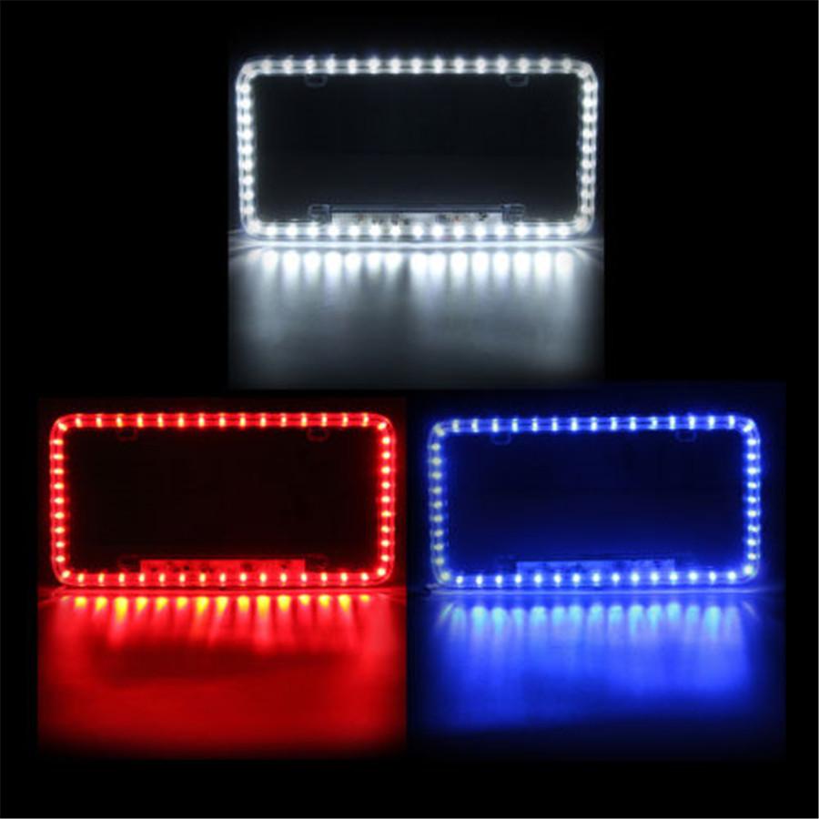 

Новый универсальный 54LED 12В белый свет акриловый пластиковый каркас-крышка для номерного знака автомобиля