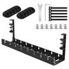 Under Table Storage Rack Adjustable Metal Cable Management Tray Home Office Desk Wire Organizer No Punching Strip Cord Holder