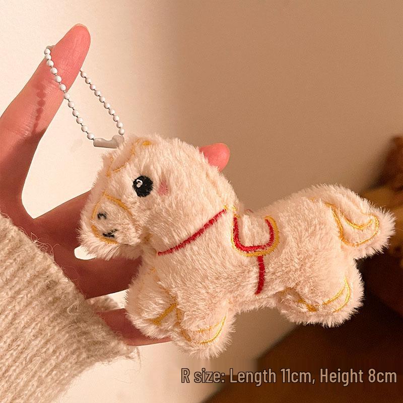 Year of the Horse Plush Keychain: Small Pendant Gift Accessory
