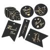 50pcs/Lot Stamping Thank You Tags Jewelry Hang Tag Black White Paper Cards Jewelry Accessories Price Label