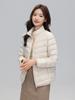 2024 Women's Slim Fit Lightweight Down Jacket - Autumn/Winter, Short, 90% White Duck Down, Stand Collar, Korean Style, Plus Size Available.