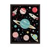 Plakat Kosmiczna Podróż Plakat Kosmiczna Podróż, 40X50 Cm, Rama Aluminiowa Czarna, Papier Matowy 230 Gsm