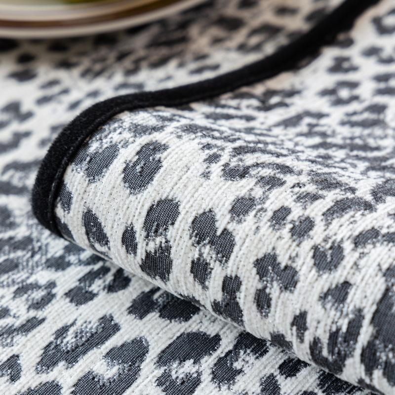 Chenille Sofa Cushion for All Seasons, Leopard Print Jacquard Non-slip Seat Cushion, Sofa Cover Cover Cloth