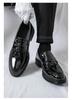 Men's Large-Size Cross-Strap Tassel Leather Loafers: Versatile Formal and Casual Shoes