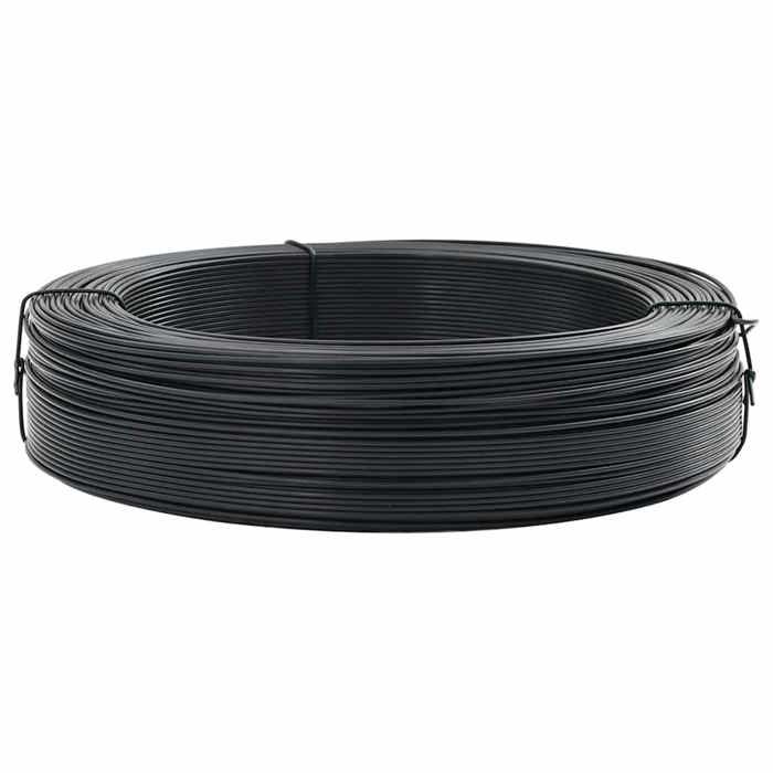 VidaXL Fil de liaison de clôture 250 m 1,4/2 mm Acier Anthracite