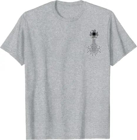 Electrical Electronic Engineer Circuit Graphic Tee Top Anatomical Heart CPU Processor Computer Programmer PCB Board  TShirt