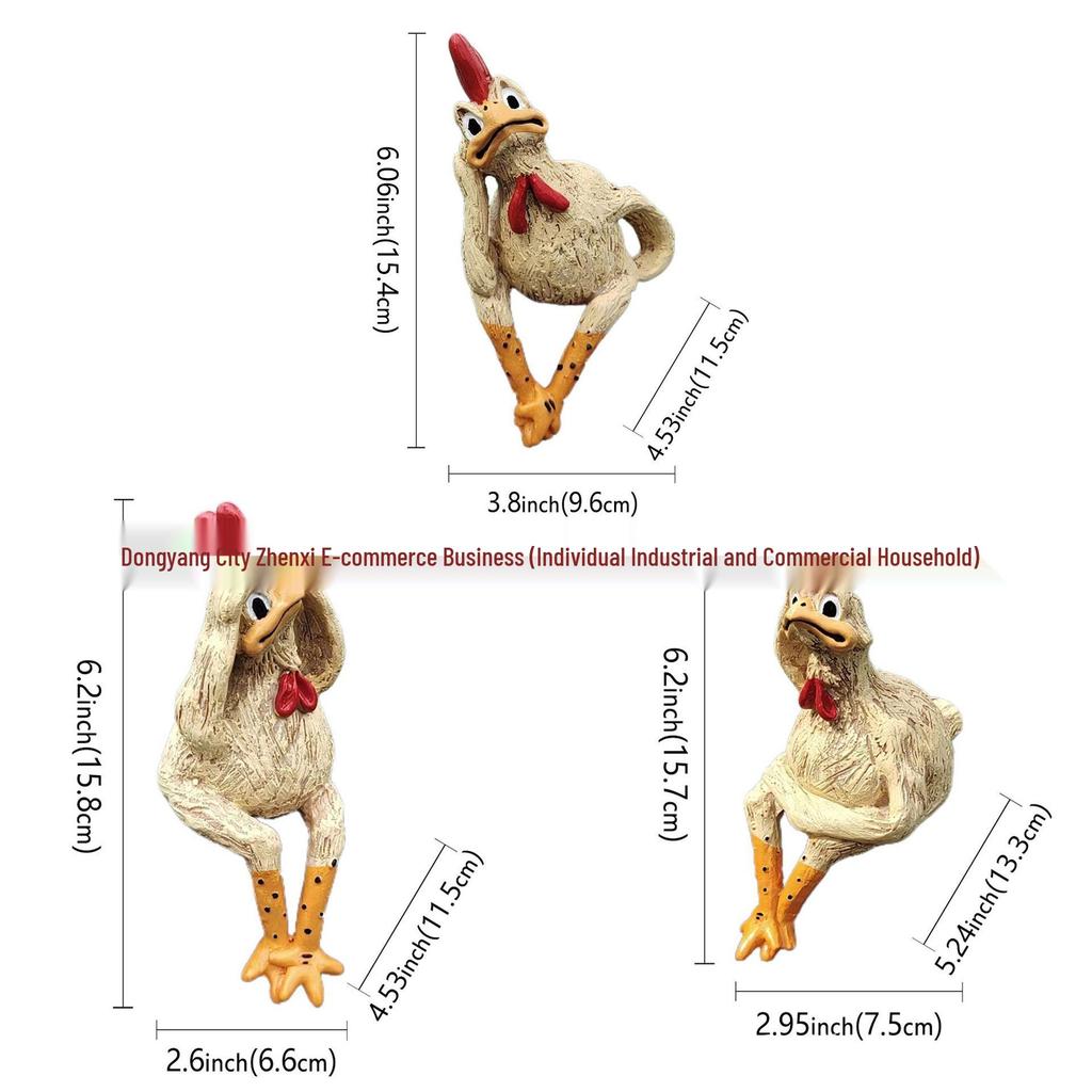Handcrafted Colorful Resin Chick Ornament for Garden Steps