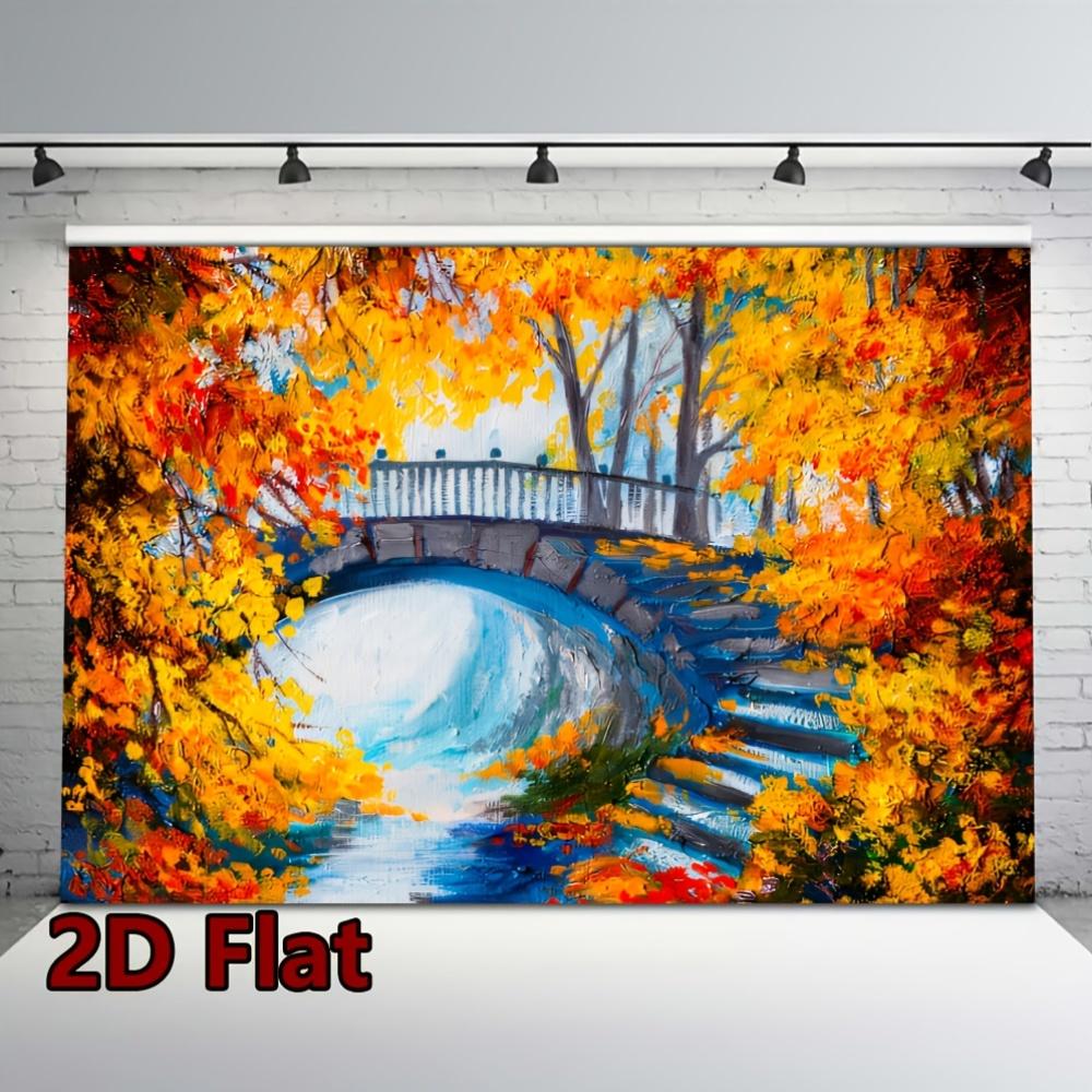 2D Plane 1 Piece of Autumn Landscape Painting Suitable for Living Room Bedroom and Office.