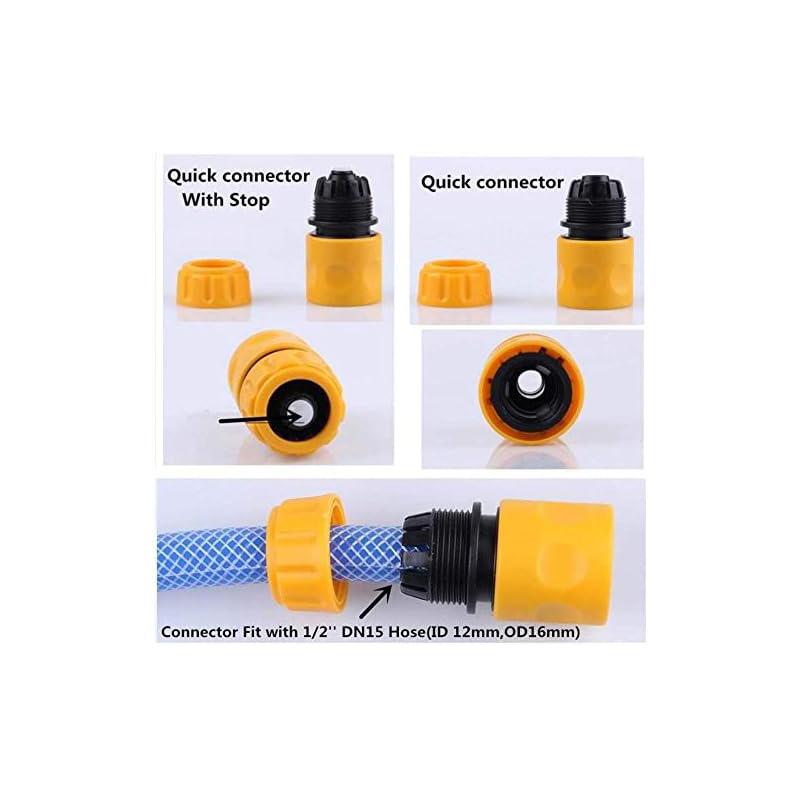 Garden Hose Connector Hose End Quick Connector Hose Waterstop Connector 2in1 Threaded Tap Connector Double Male Snap Connector