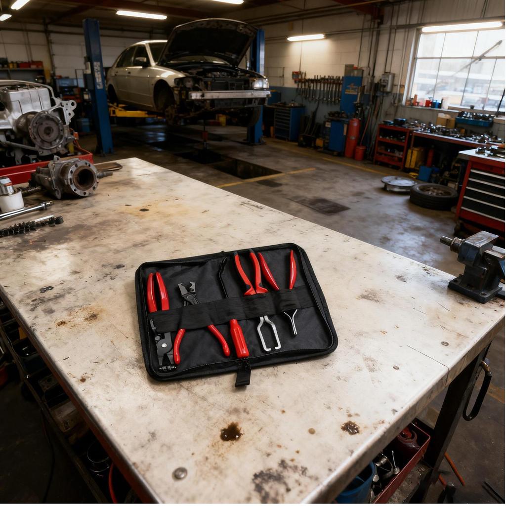 Car Tool Kit Heavy Duty Hand Tools 5 Pieces Car Water Hose Pliers For Truck Automotive Vehicle SUV Sedan Pickup Radiator Heater