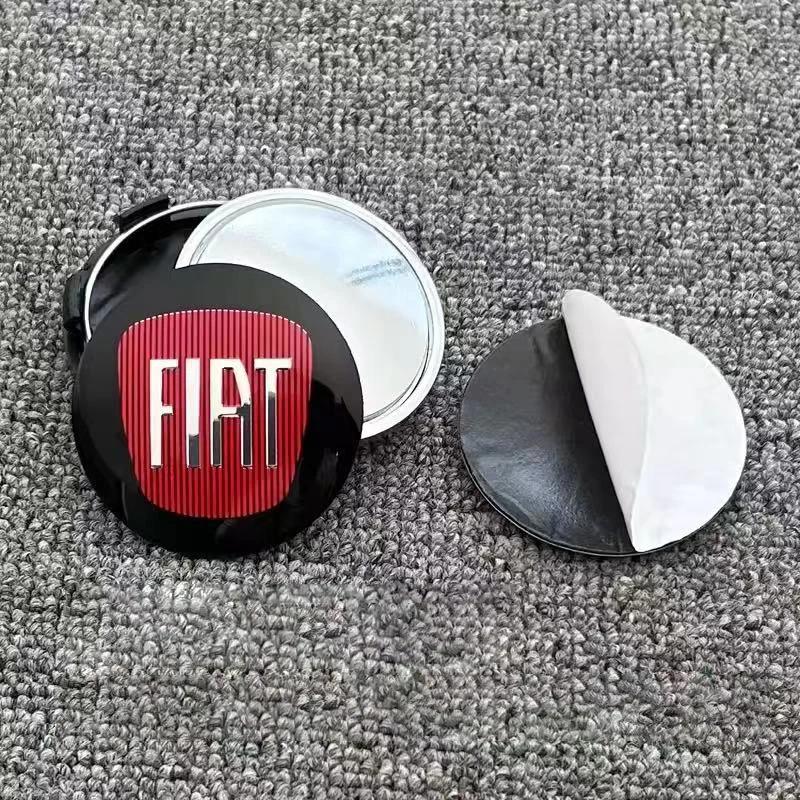 56mm Car Wheel Hub Cover Sticker Accessory For Fiat Abarth 500 Tipo FR Panda Argo Freemont Viaggio Bravo Punto Doblo Pulse Stilo