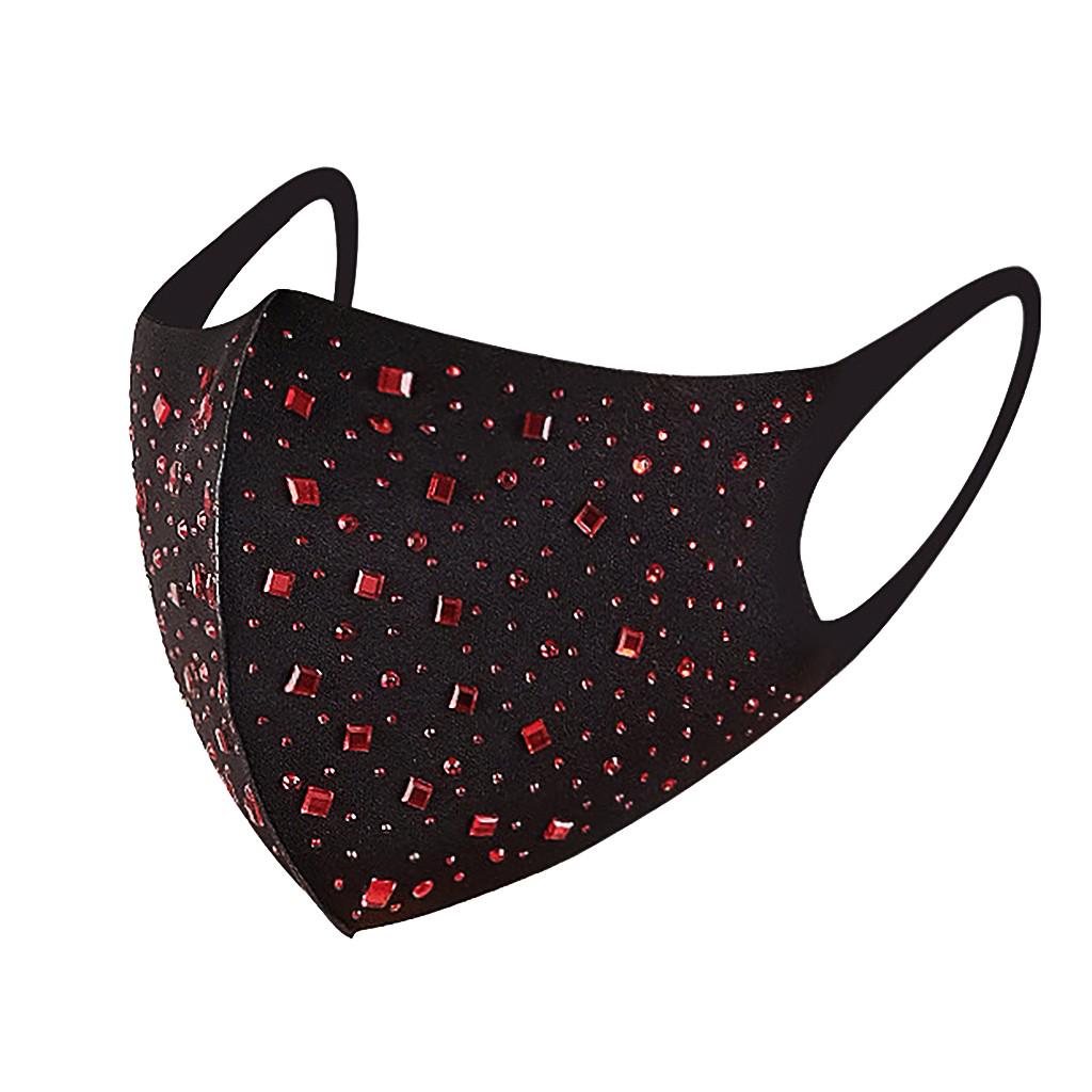 1PC  Diamonds Breathable Mouth Party Mask Washable And Reusable