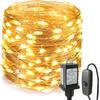 Fairy Lights Plug In,99ft 300 LEDs Christmas Lights Indoor Outdoor Warm White Copper Wire,Long Led Fairy String Lights for Bedroom Party Wedding