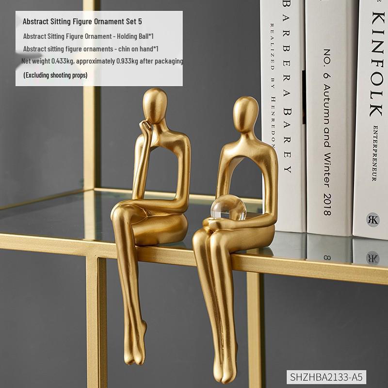 Modern Abstract Art Ornaments for Bookshelf or Living Room Display