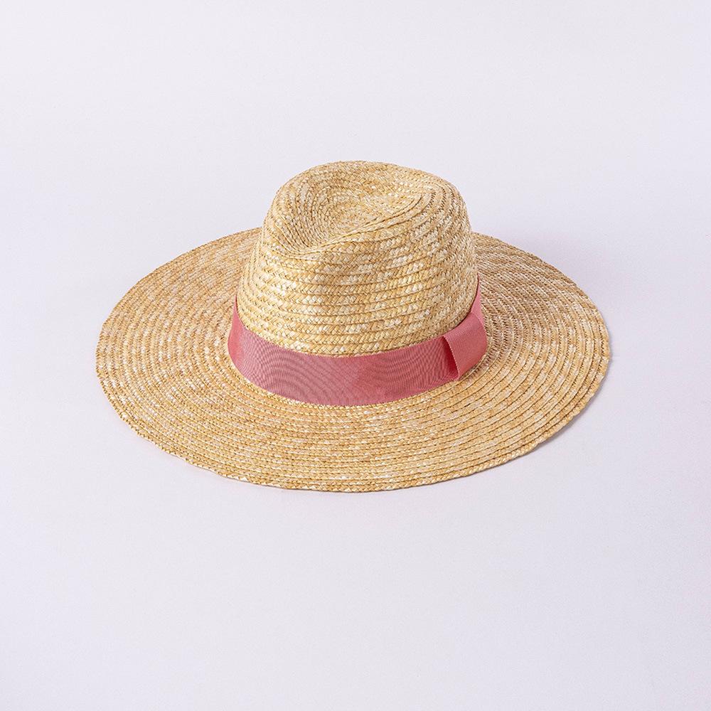 Spring and summer new fashion casual multi-color webbing big eaves straw grass jazz hat outdoor beach shade Internet celebrity straw hat