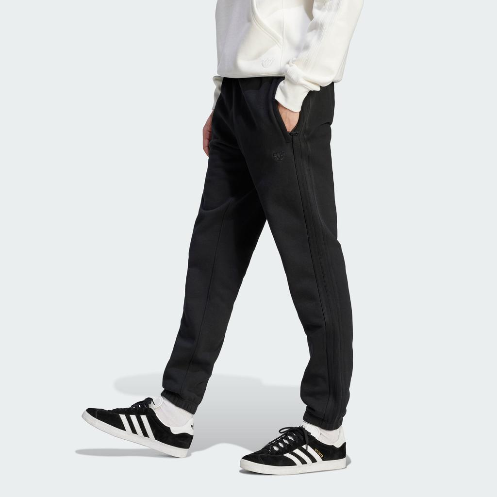 Adidas Originals Blue Version Essentials Solid Color Drawstring Casual Cuffed Sweatpants Men Bottoms Black IL6171