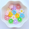 50Pcs New Cute Mini 12mm Simulated Yarn Flower Flat Back Fit Phone Manicure Deco Anicure Embellishments For Hair Bows Accessorie