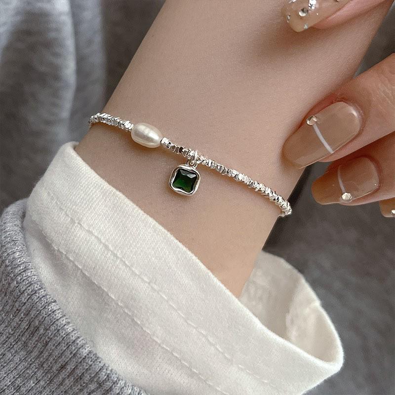 Women's Elegant Zircon Pearl Bracelet - Trendy, High-End, Light Luxury Fashion Jewelry