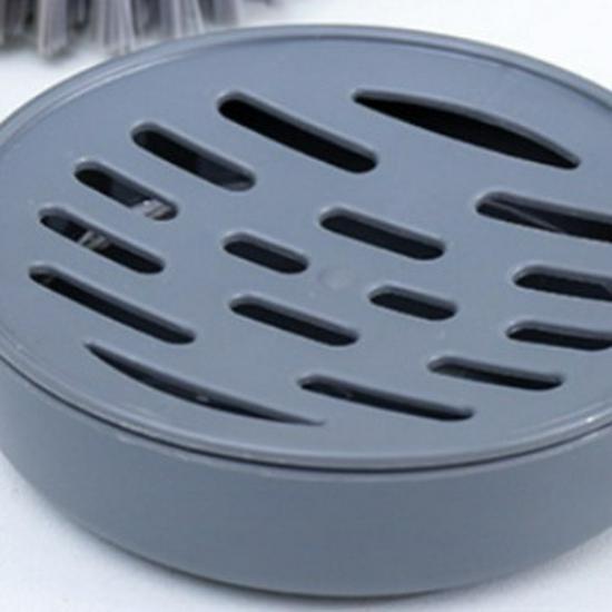 Multi-Functional Detachable Pot Brush with Automatic Liquid Dispensing, Safe for Cookware, Press-Type Cleaning Tool 9x10 cm