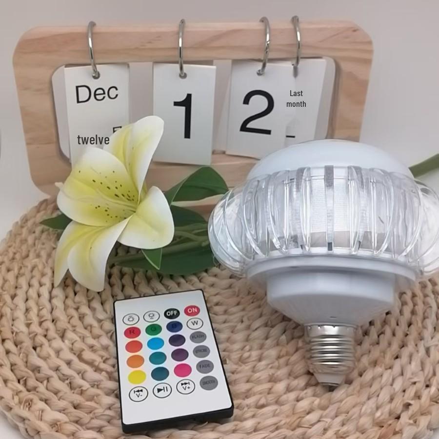 Bluetooth LED Music Bulb: 7-Color Changing Speaker Light with Remote Control for Stage and Ambiance