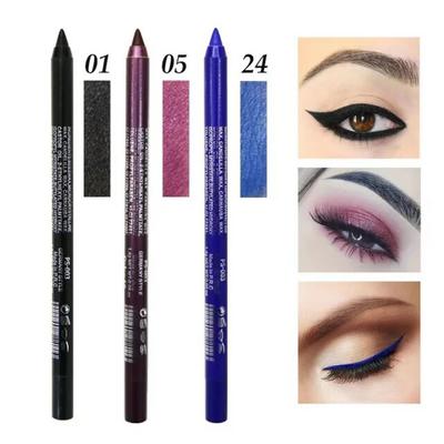 Eye Makeup Color Makeup Cosmetic Gift 14 Colors Long-lasting Liner Pencil Colorful Pigment Waterproof Blue Black White Pen Makeup Cosmetics, 01-05-24