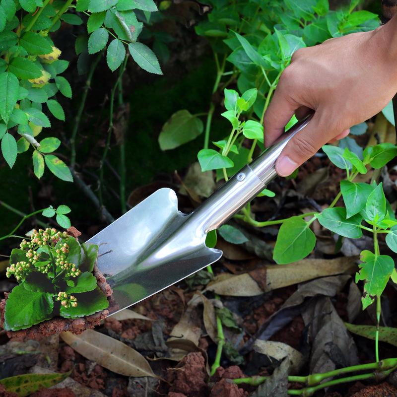 Stainless Steel Multipurpose Garden Shovel for Fishing, Beach, and Outdoor Weeding
