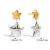 Yori Gold Silver Color Matching Star Earrings Rust Proof 18K PVD Plated Personalized Trendy Jewelry Bijoux Gift