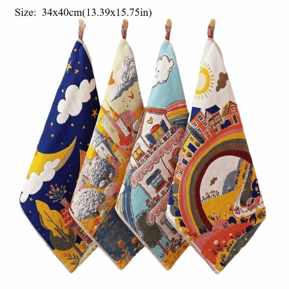 Quick Dry Large Hand Towel 34x40cm Pure Cotton Dish Cloth High Quality Tea Towel Home Restaurant
