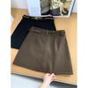 A-line Woolen High-Waisted Slimming Short Skirt for Women - Winter 2026 High-Class Commuter Versatile Half-Skirt