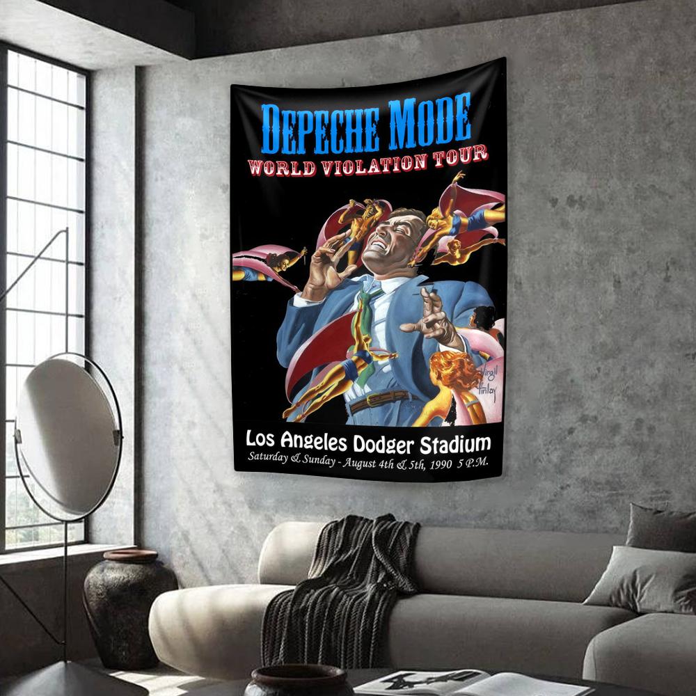 Britská rocková skupina Depeches Tapestry Módní Rock and Roll Hudba Domácí Dekorace Velká Látková Nástěnná Závěsná Krycí Ložnicové Pozadí