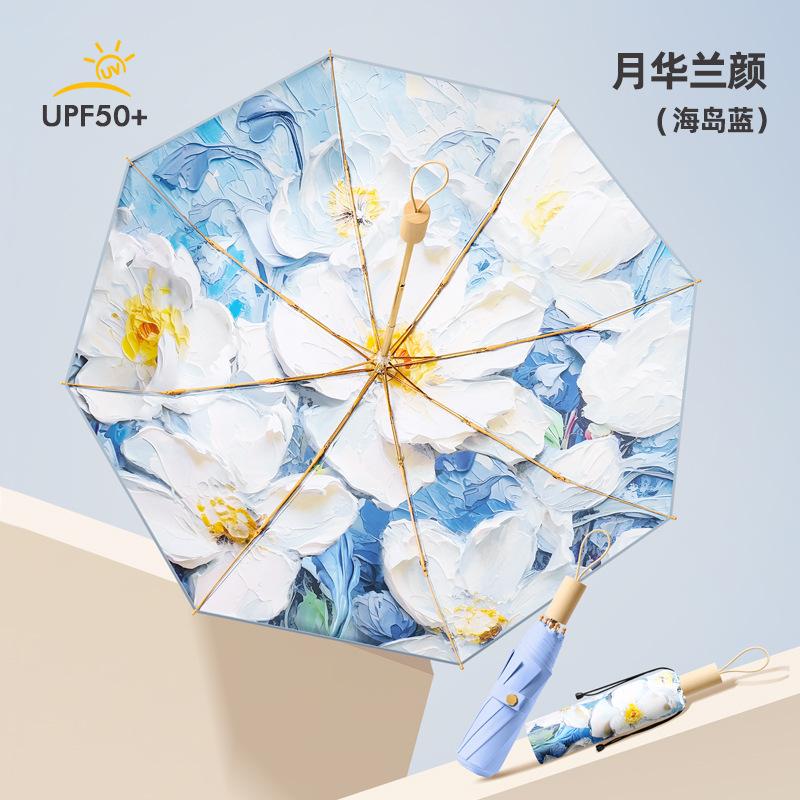 

2025 восемь спиц новый ручной цветной клей зонт от солнца цифровая кисть солнцезащитный зонт рисунок можно определить