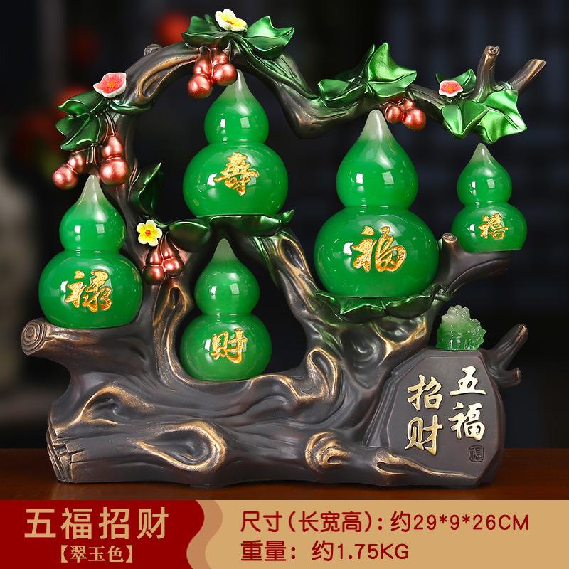 Wohnaccessoires Fünf Segen Glückskürbis Dekoration Schreibtischornamente für Wohnzimmer und Arbeitszimmer Geschenk zur Geschäftseröffnung