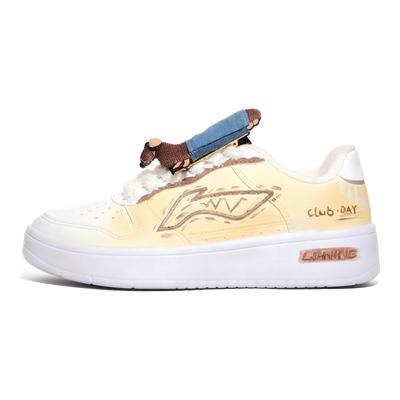 Li Ning Floating Boat Height Increasing Lightweight Height Increasing Lightweight Low Top Skateboard Shoes Women's AGCS420-6(Team1114-)