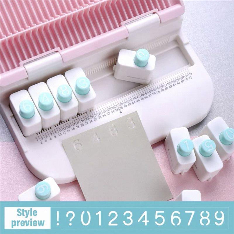 A25F-26 English Alphabet Hole Punch Embossing Machine Gift Label Paper DIY Bookmark Manual Punch Machine For Scrapbook