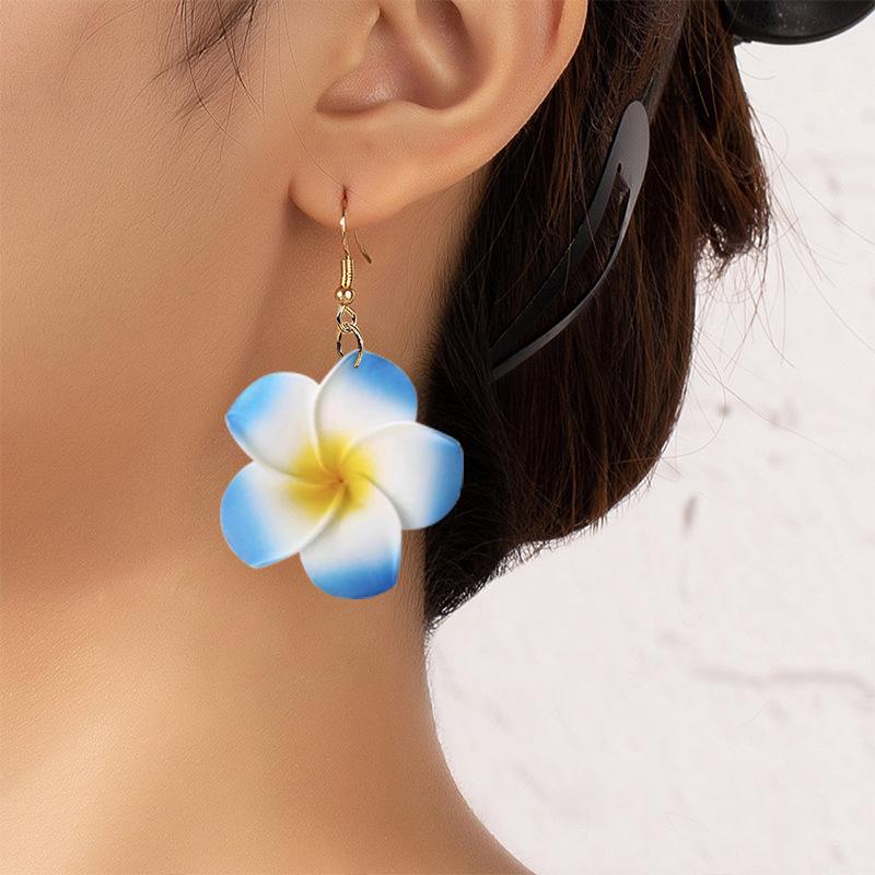 Plumeria Earrings - Versatile Travel & Daily Wear, 8 Color Options