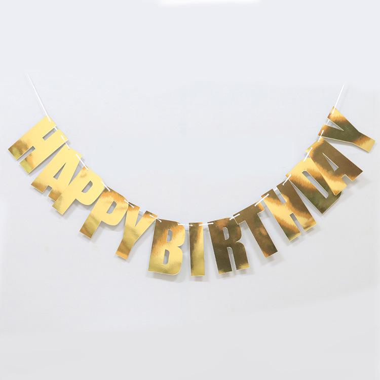 Creative Laser Glossy Birthday Banner Party Decoration