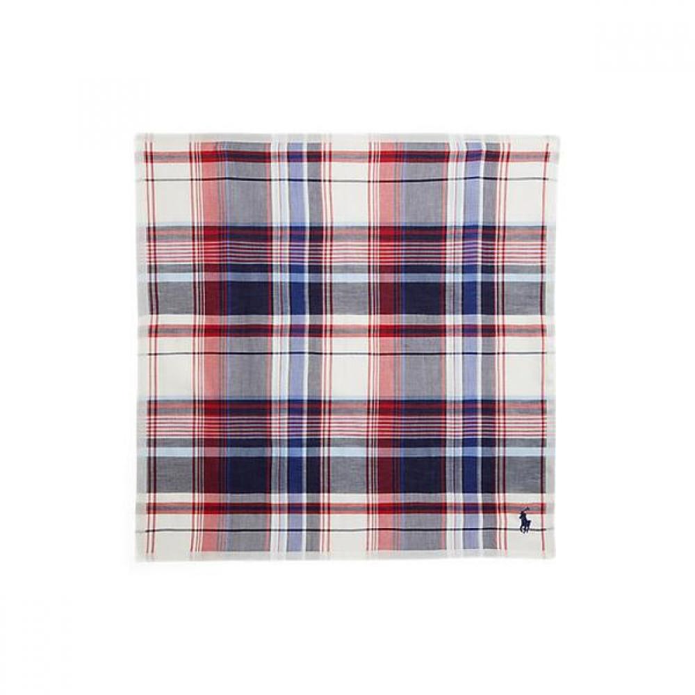 Polo Ralph Lauren Men S Plaid Cotton Handkerchief Mapoptw09120317100 ONE