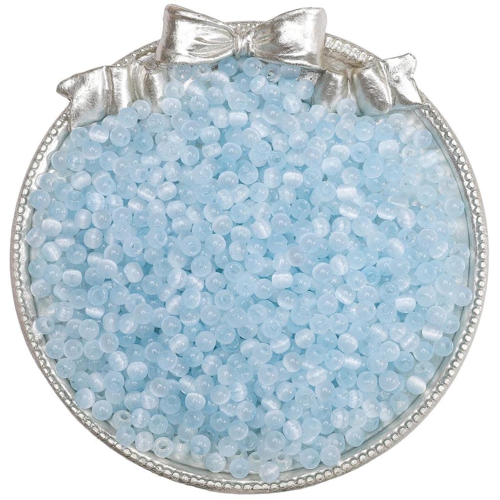 4mm High-Quality Glass Cat's Eye Seed Beads for Handmade DIY Jewelry and Accessories.