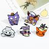 Anime Brooch Funny Cartoon Figure Snorlax Pikachu Gengar Metal Badge Enamel Pin Jacket Jeans Lapel Pin Brooch