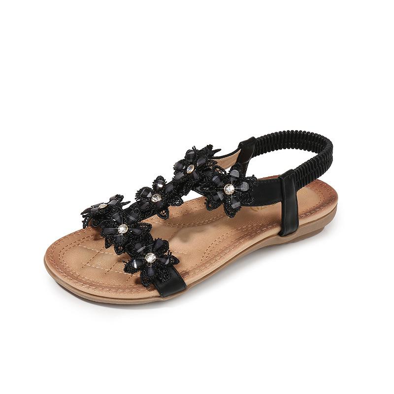 

Plus Size Shoes for Women Summer Fashion Women Platform Comfortable Flat Sandals Beach Shoes Wedges Sandalias De Mujer 43 чорний