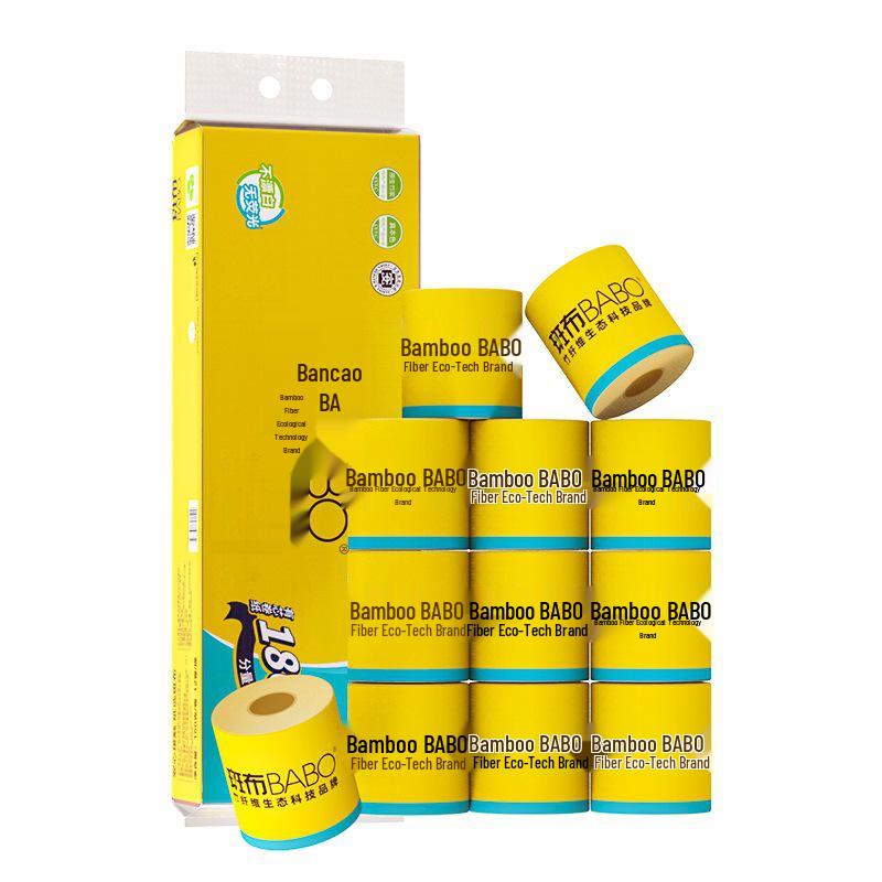 Banbu Bamboo Pulp Toilet Paper, Natural Color, Additive-Free, 150g, 12 Rolls No