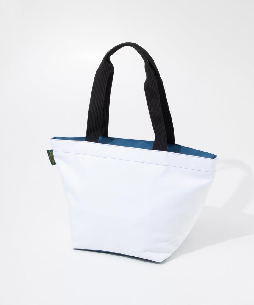 Herve Chapelier 925N Square Bottom Tote Bag, Women's, BLANC/OCEAN [Used]