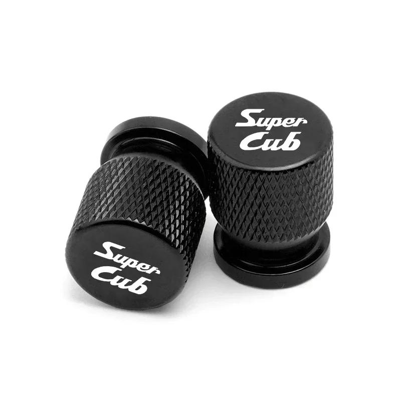 For Honda Super CUB C70 90 110 C125 New 1 Pair Motorcycle Accessories Tire Valve Air Port Stem Cover Cap Plug CNC Aluminum Alloy