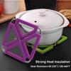 5-Pack Silicone Trivet Mat Expandable Hot Pot Holder for Home Kitchen Heat Resistant Insulated Hot Mat Coaster Table Plate Mat Tableware Placemat