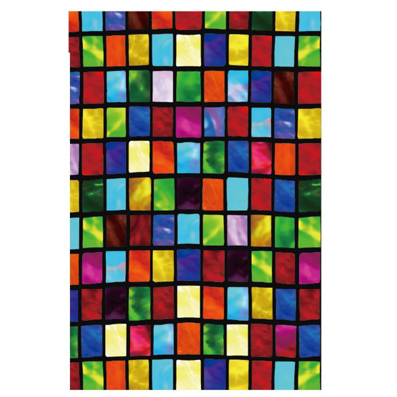 European Style Retro Glass Film,electrostatic Frosting, Adhesive Free Art Painting Privacy Protection Window Film Stained Glass